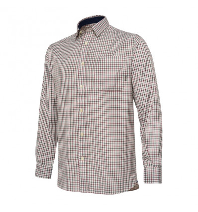 Ellis LS košeľa - Ivory & Green Check